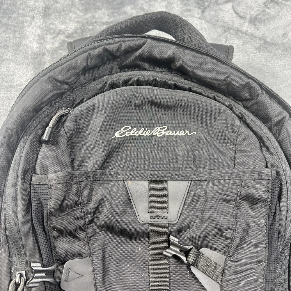 Eddie Bauer Guide Backpack Adventurer 30L Black Bag Hiking Travel Laptop Unisex‎